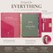 Wrapables A5 Croc-Embossed Planner and Journal Clutch, Refillable Undated Daily/Weekly Hardcover Premium Planner, Journal Notebook, Rose Pink
